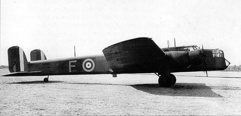 Log Book 1943 - photo of a bomber.JPG - Photograph of an Armstrong Whitworth Whitley Bomber, similar to the one which crash landed near Long Preston.
